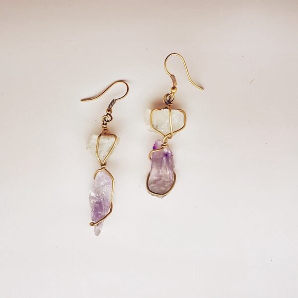 earrings | amethyst moon