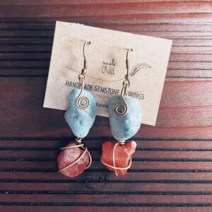earrings | carnelian